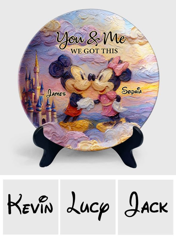 You & Me We Got This - Personalized Mouse Ceramic Round Plate