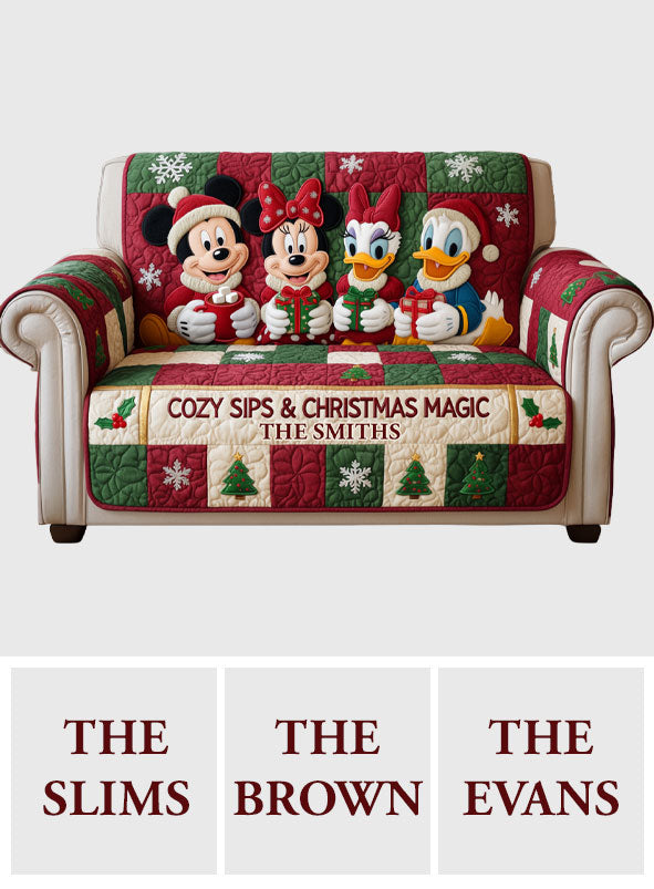 Magical Christmas - Personalized Mouse Quilted Sofa/Couch Cover