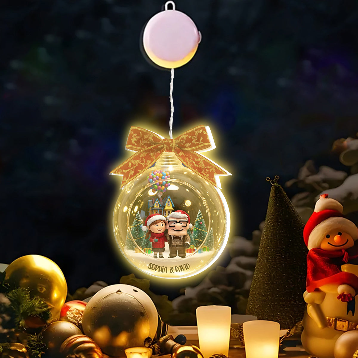 You Are My Adventure - Personalized Couple LED Light Ornament