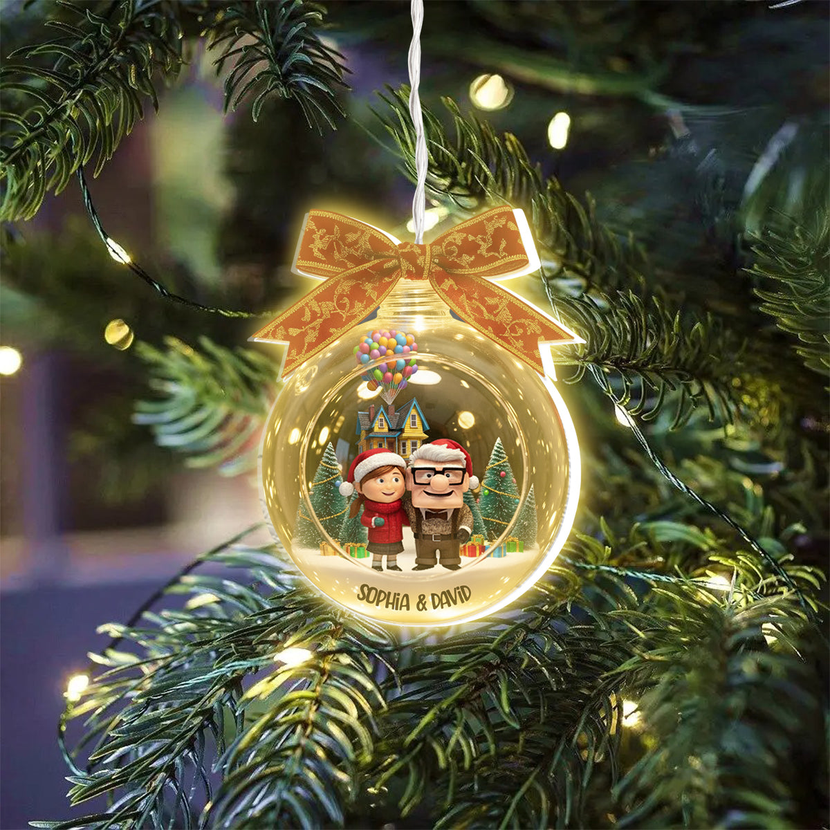 You Are My Adventure - Personalized Couple LED Light Ornament
