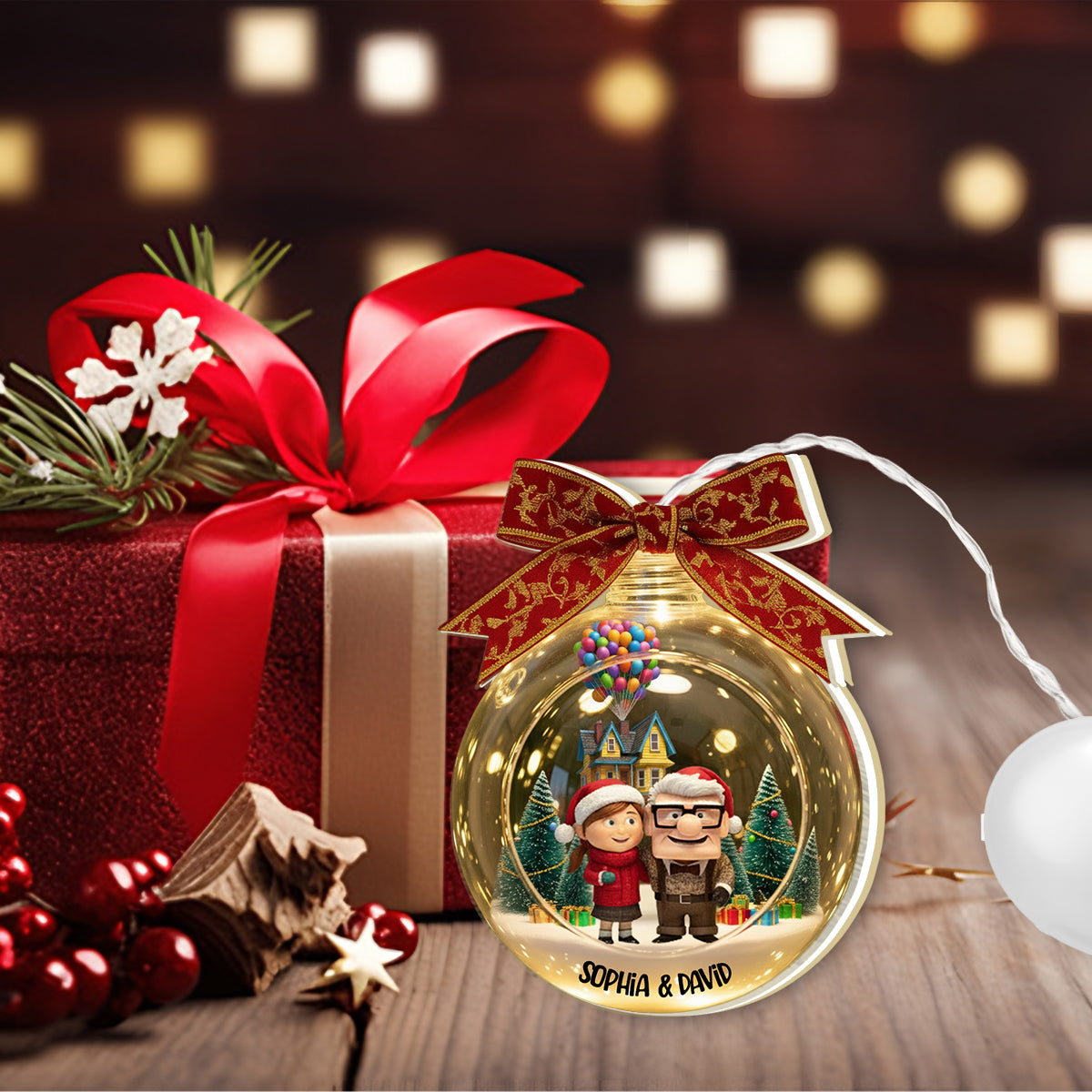 You Are My Adventure - Personalized Couple LED Light Ornament