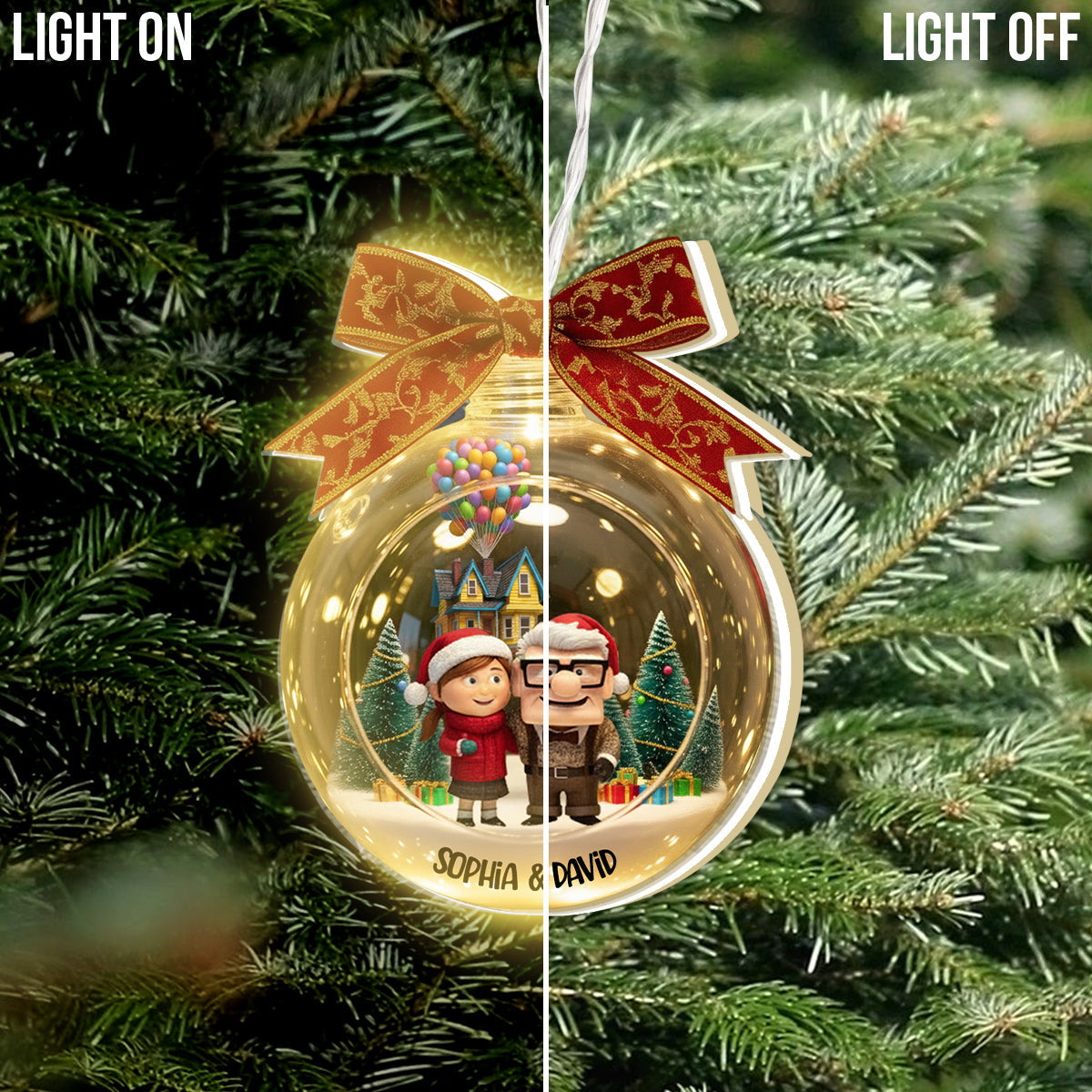 You Are My Adventure - Personalized Couple LED Light Ornament