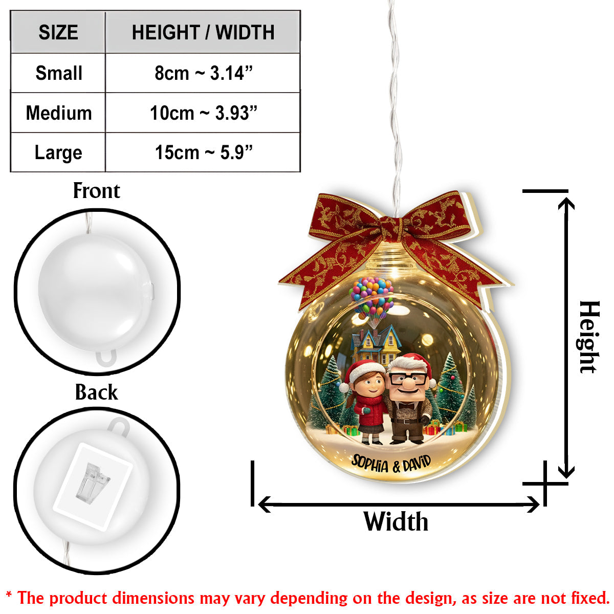 You Are My Adventure - Personalized Couple LED Light Ornament