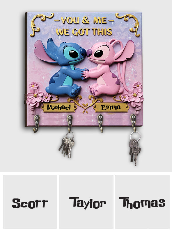 You & Me We Got This - Personalized Ohana Custom Shaped Key Rack