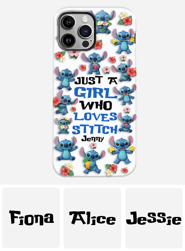 Just A Girl Who Loves Ohana - Personalized Ohana Full Print Phone Case