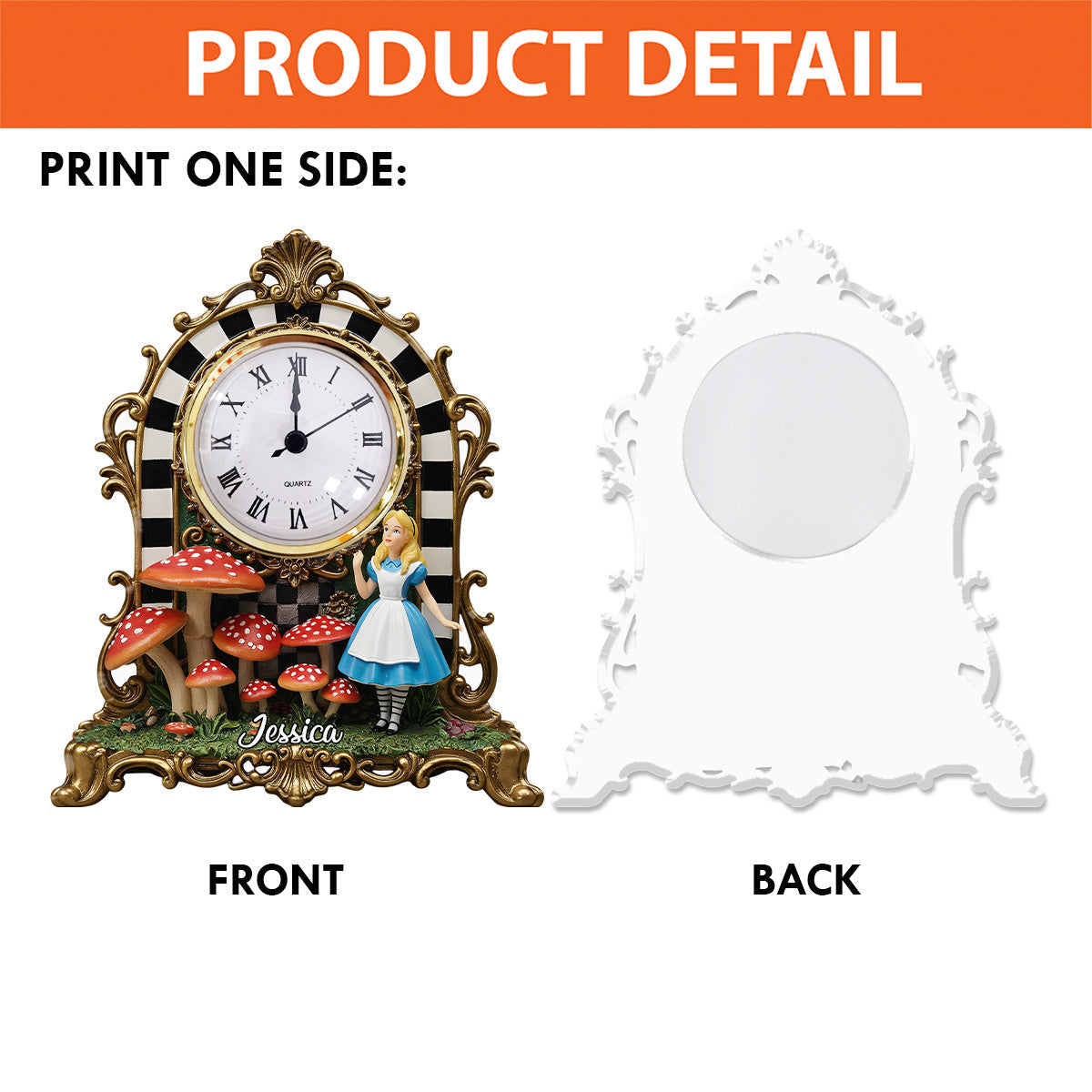 Wonderful World - Personalized Magical Acrylic Clock Plaque