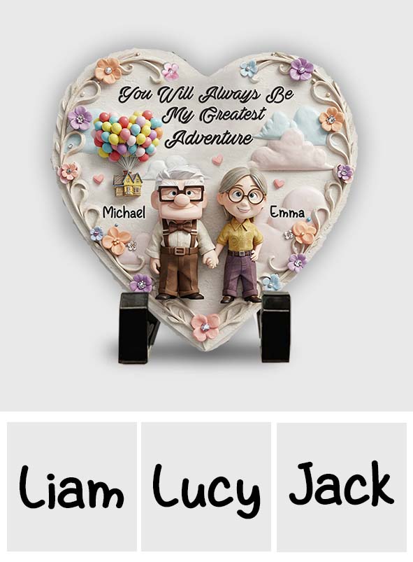 My Adventure - Personalized Couple Heart Shaped Stone