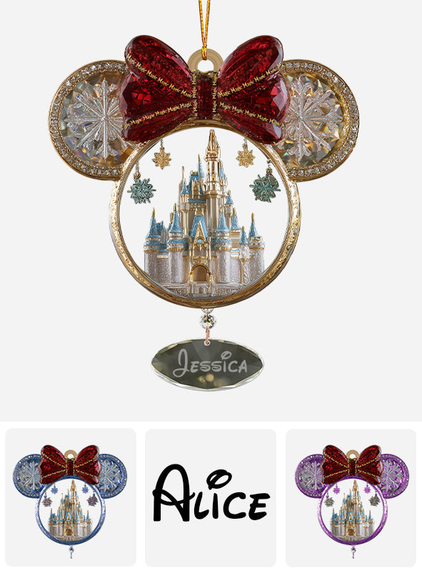 Magical World - Personalized Mouse Ornament With Charm