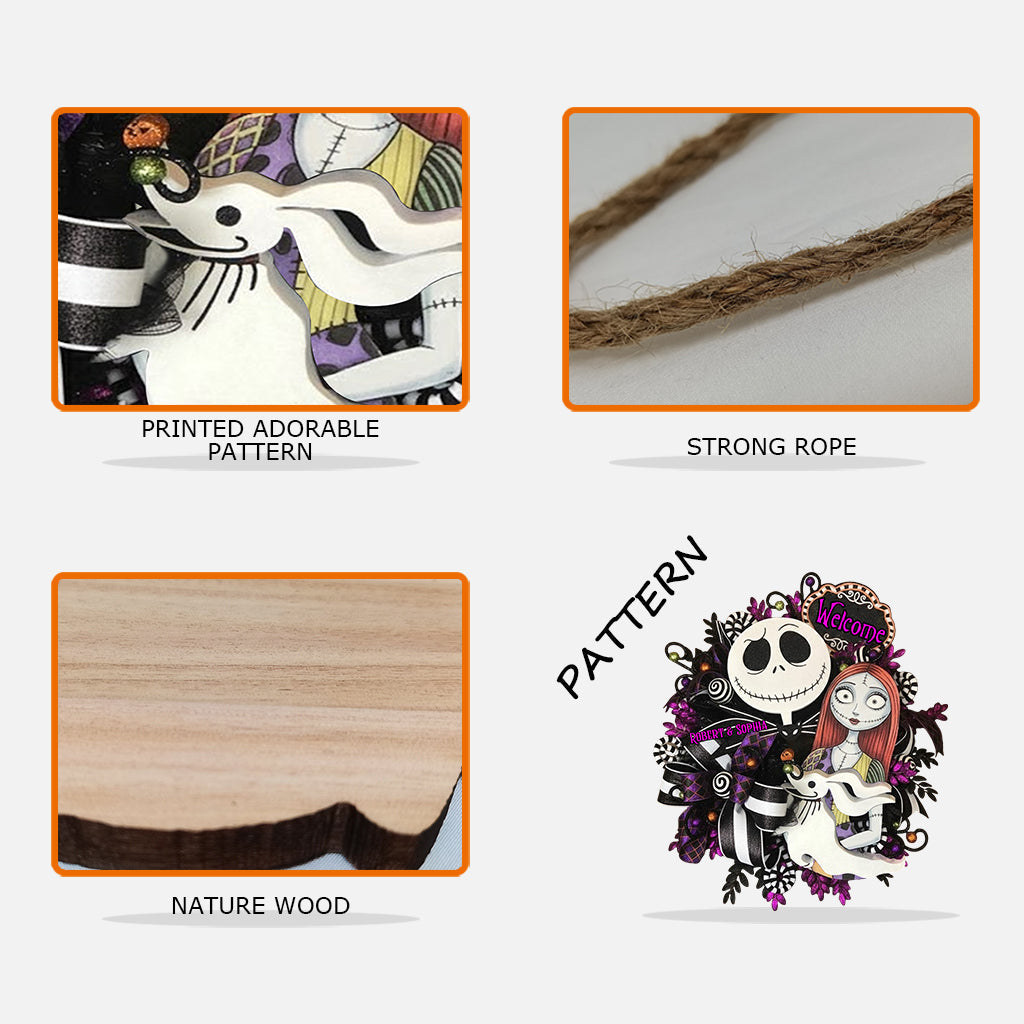 Welcome To Our Home - Personalized Nightmare Custom Shaped Wood Sign