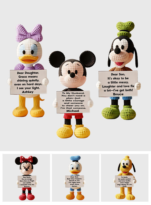 Magical Emotion Support - Personalized Crochet Mouse Hand Knitted Figurine