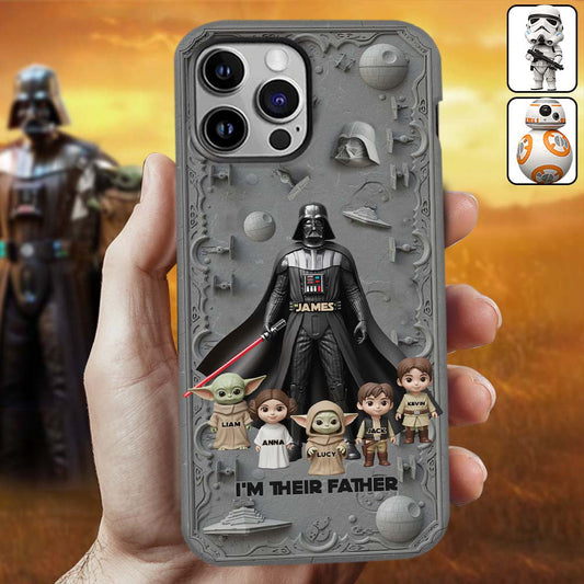 Best Dad In The Galaxy - Personalized The Force Full Print Phone Case