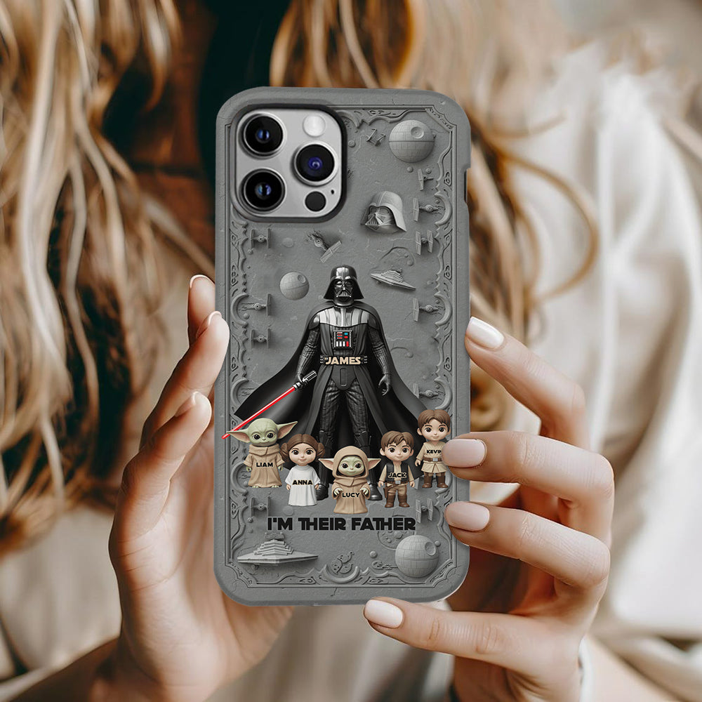 Best Dad In The Galaxy - Personalized The Force Full Print Phone Case