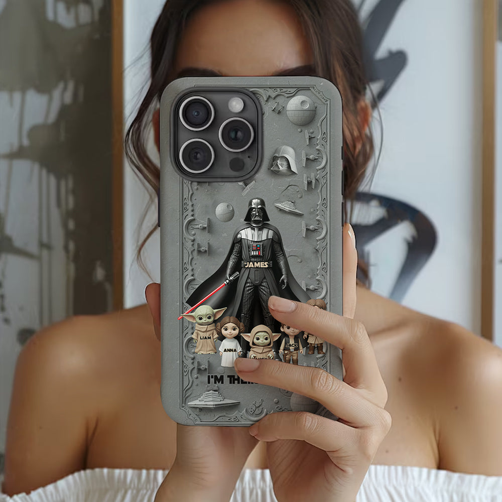 Best Dad In The Galaxy - Personalized The Force Full Print Phone Case