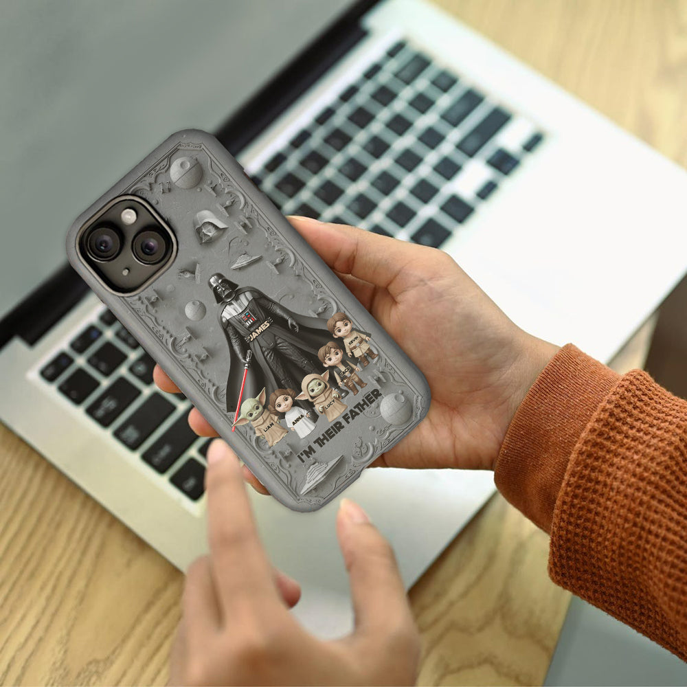 Best Dad In The Galaxy - Personalized The Force Full Print Phone Case