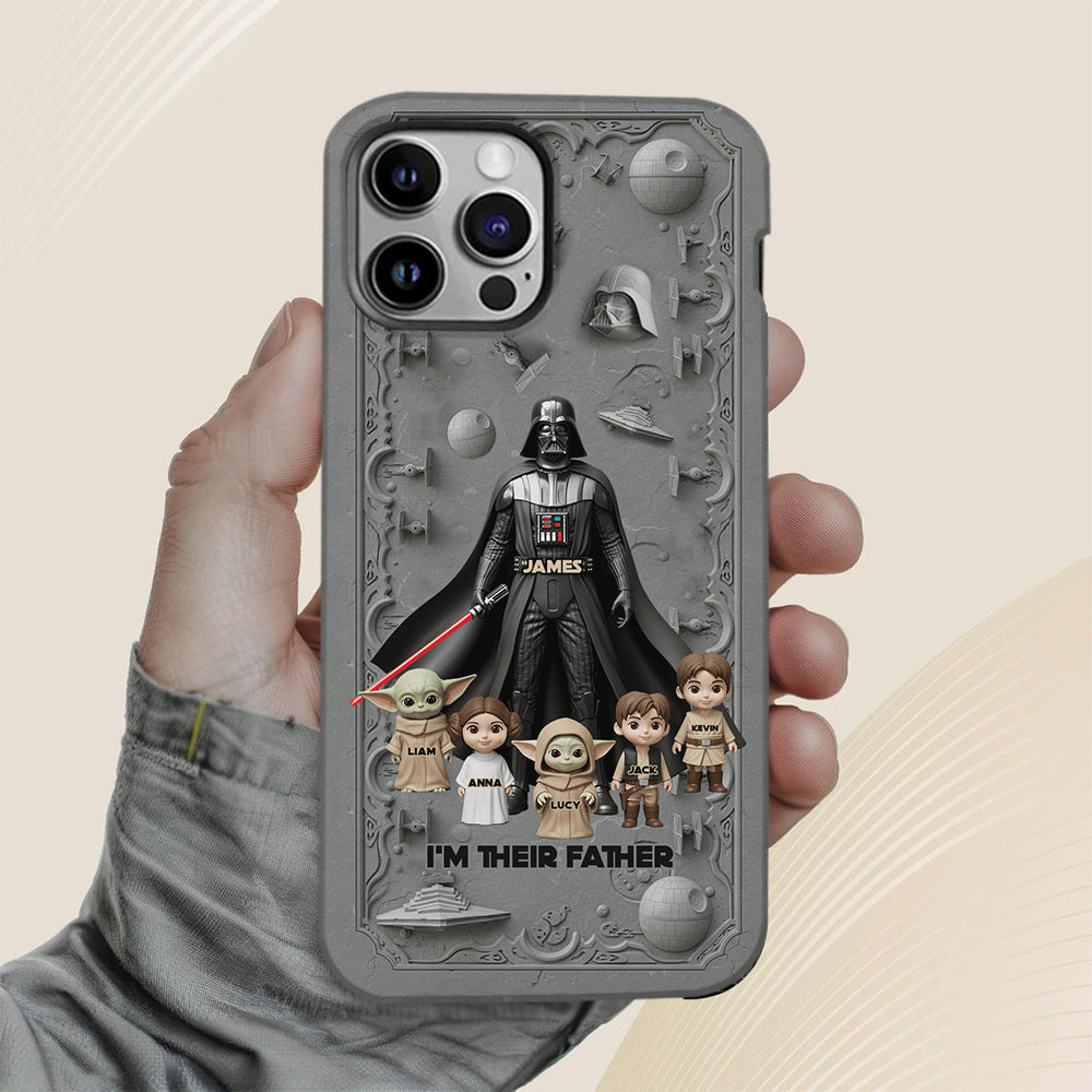Best Dad In The Galaxy - Personalized The Force Full Print Phone Case