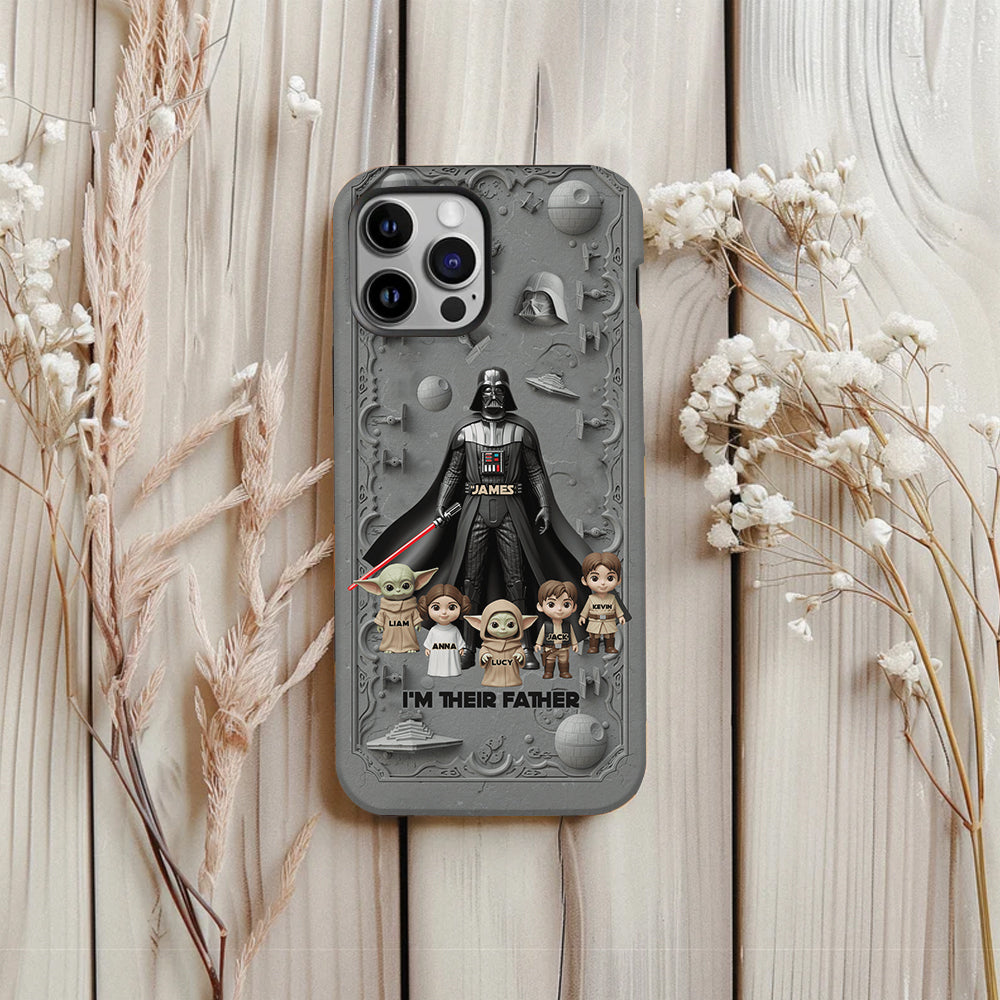 Best Dad In The Galaxy - Personalized The Force Full Print Phone Case