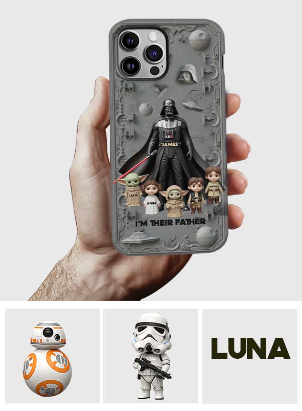 Best Dad In The Galaxy - Personalized The Force Full Print Phone Case