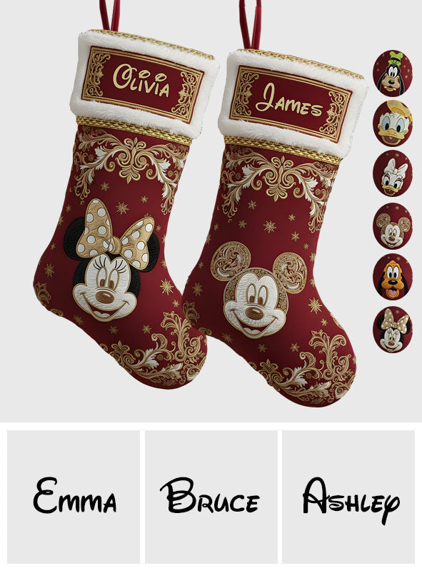 Merry Christmas - Personalized Mouse Shaped Christmas Stocking