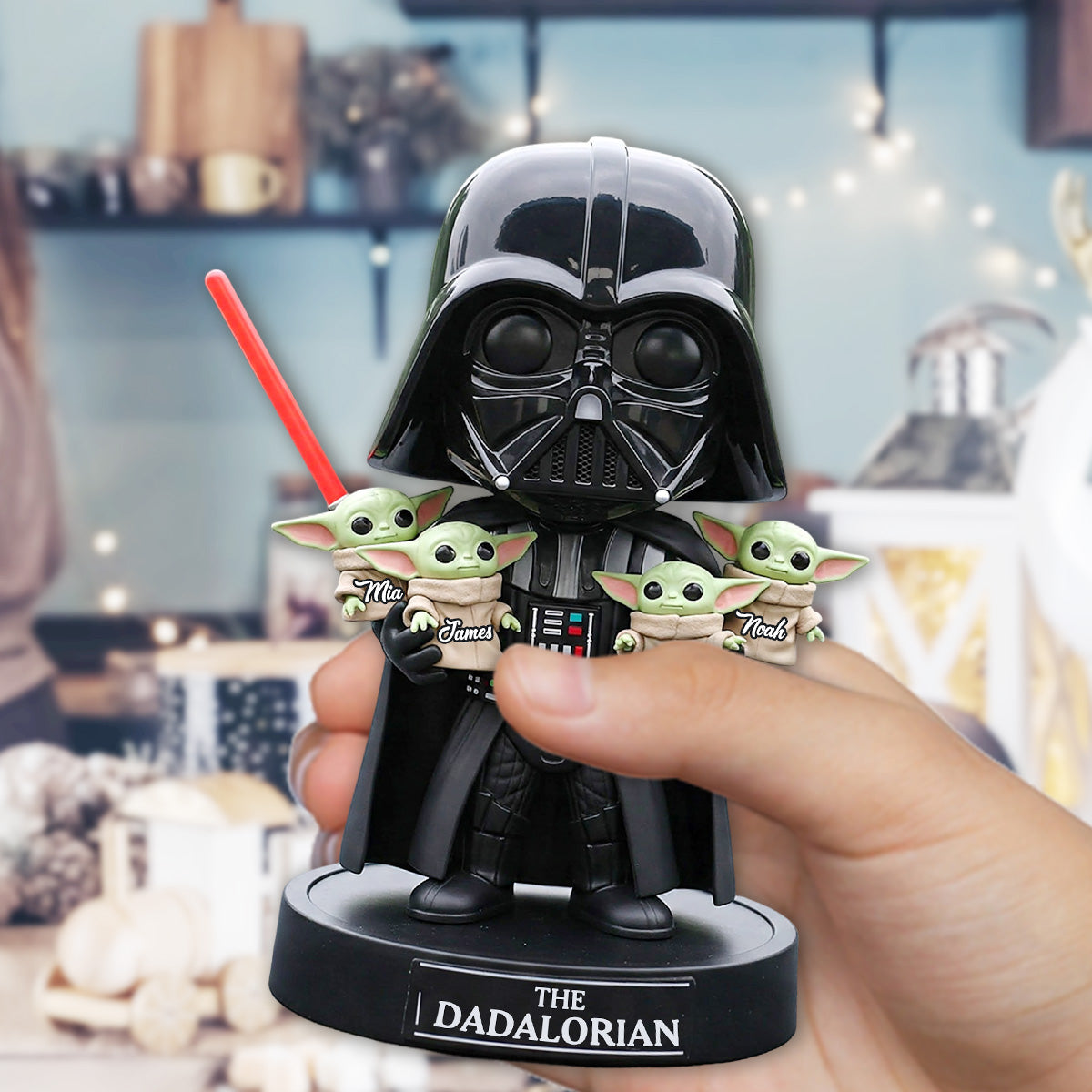 Best Dad In The Galaxy - Personalized The Force Bobblehead