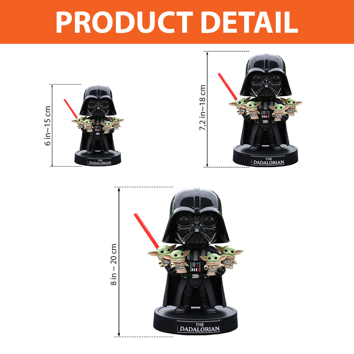 Best Dad In The Galaxy - Personalized The Force Bobblehead