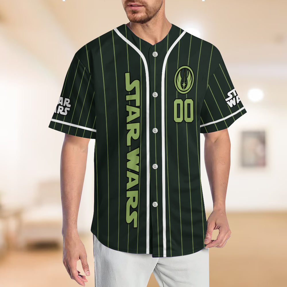Wise Green Master - Personalized The Force Baseball Jersey