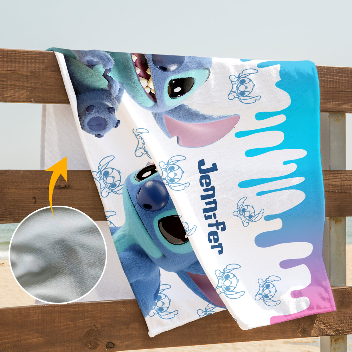 Blue Ohana - Personalized Ohana Quick-dry Beach Towel/ Bath Towel