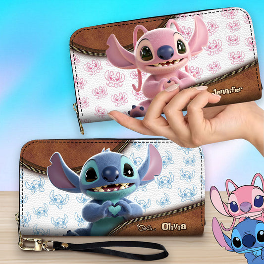 Blue Ohana - Personalized Ohana Leather Long Wallet