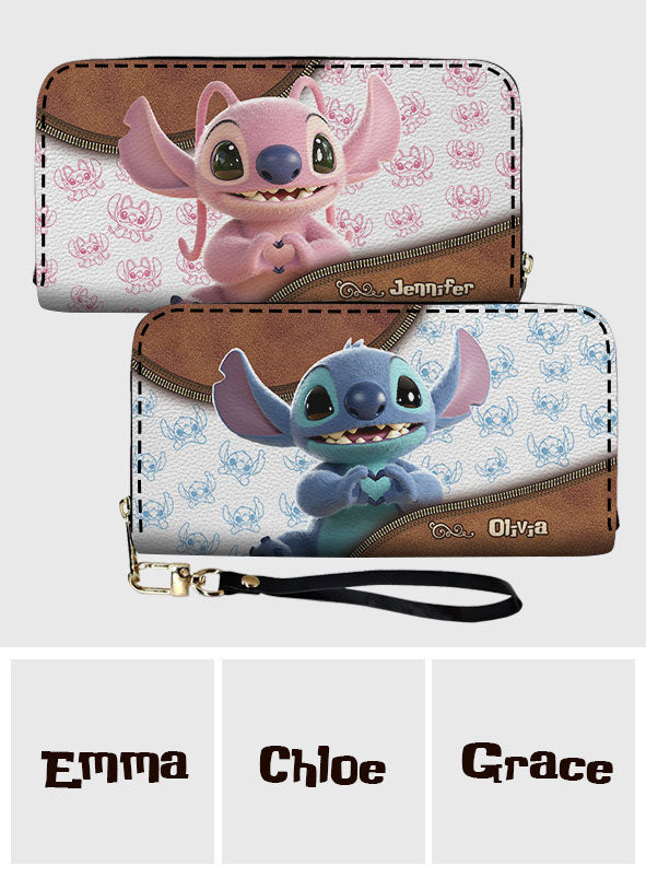 Blue Ohana - Personalized Ohana Leather Long Wallet