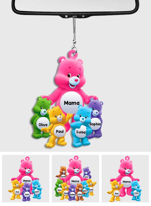 Mama Bear - Personalized Mother Custom Shaped Car Ornament
