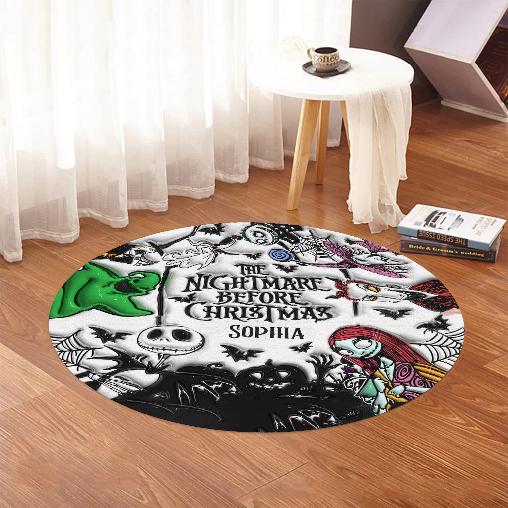 Any Name - Personalized Nightmare Round Rug