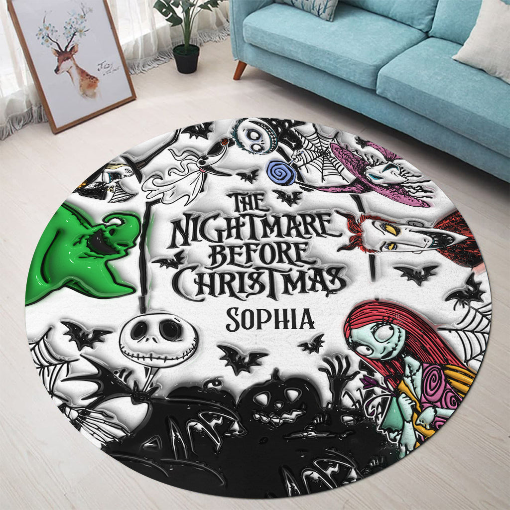 Any Name - Personalized Nightmare Round Rug