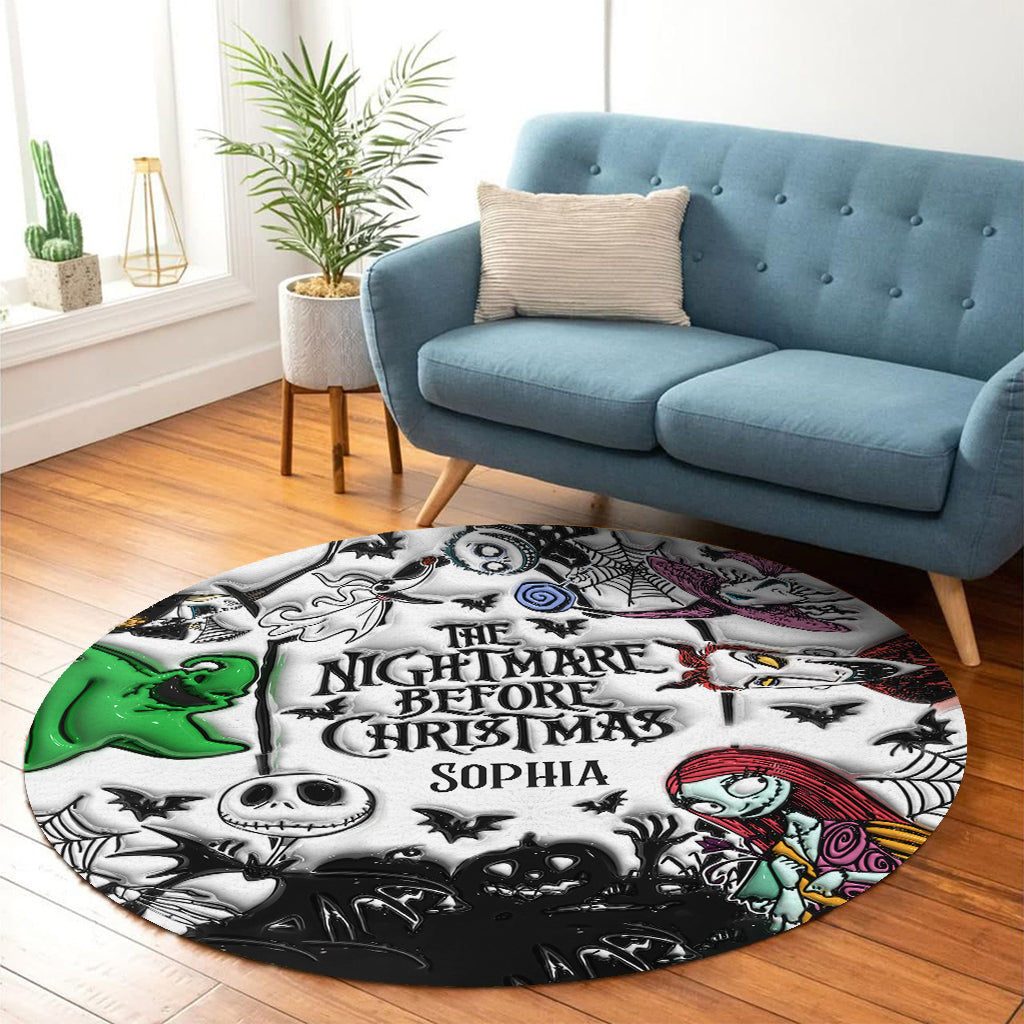 Any Name - Personalized Nightmare Round Rug