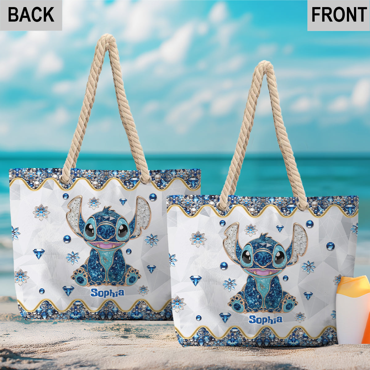 Blue Ohana - Personalized Ohana Beach Bag