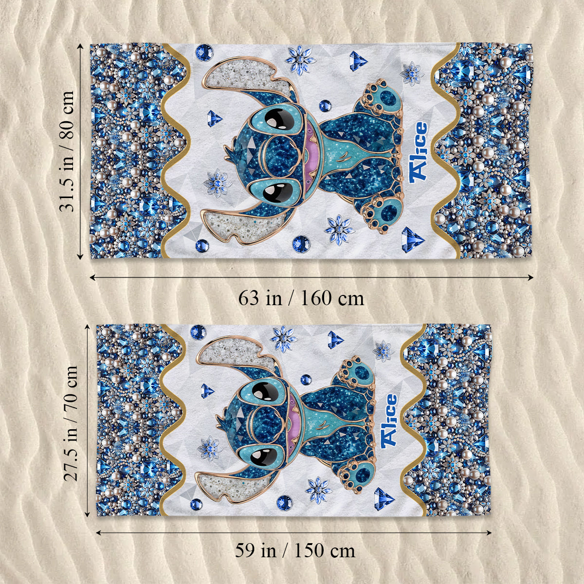 Blue Ohana - Personalized Ohana Beach Towel