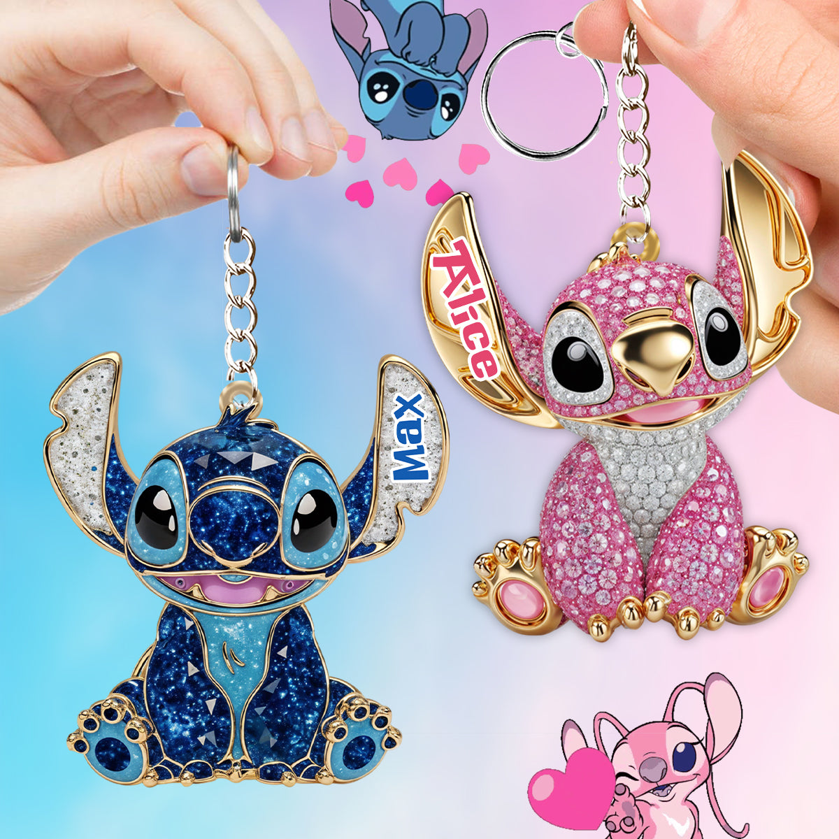 Blue Ohana - Personalized Ohana Car Ornament