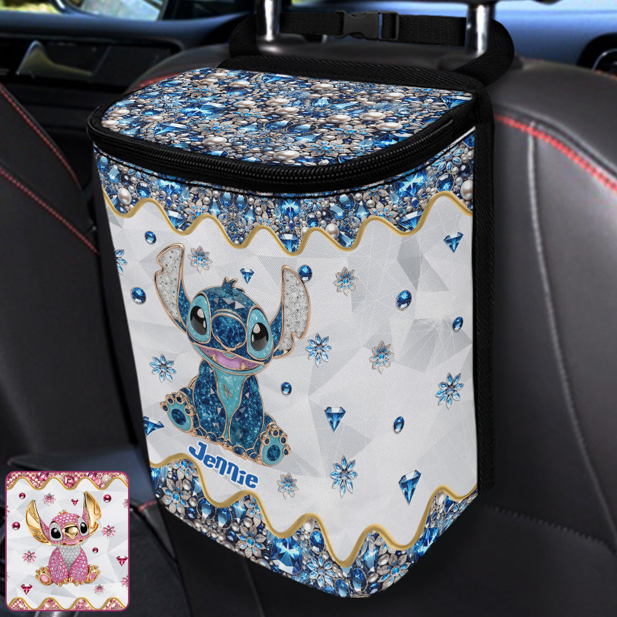 Blue Ohana - Personalized Ohana Portable Car Trash Can/ Organizer
