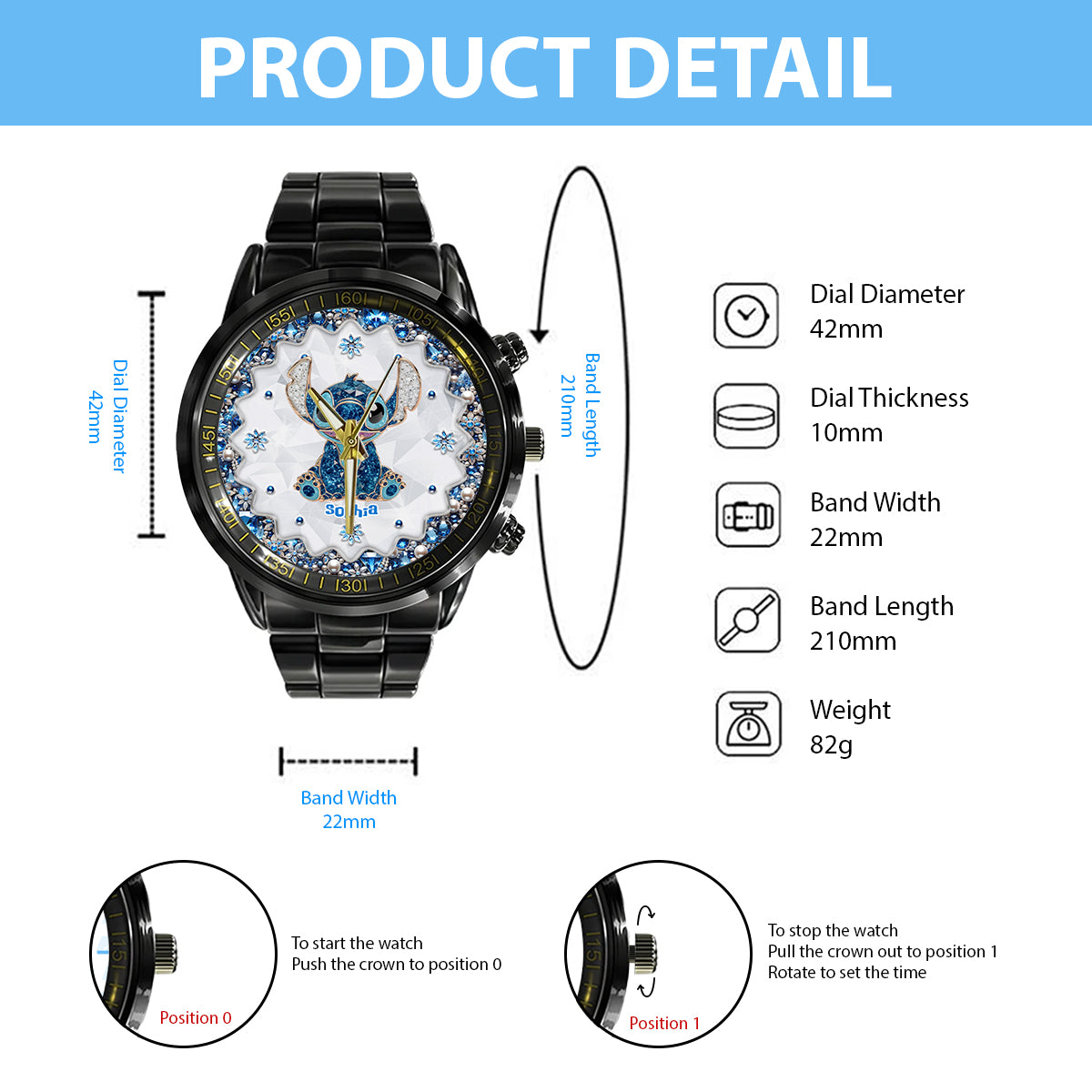 Blue Ohana - Personalized Ohana Hand Watch