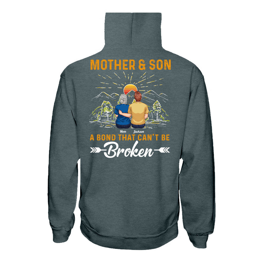 Mother & Son A Bond That Can't Be Broken - Personalized Mother T-shirt And Hoodie