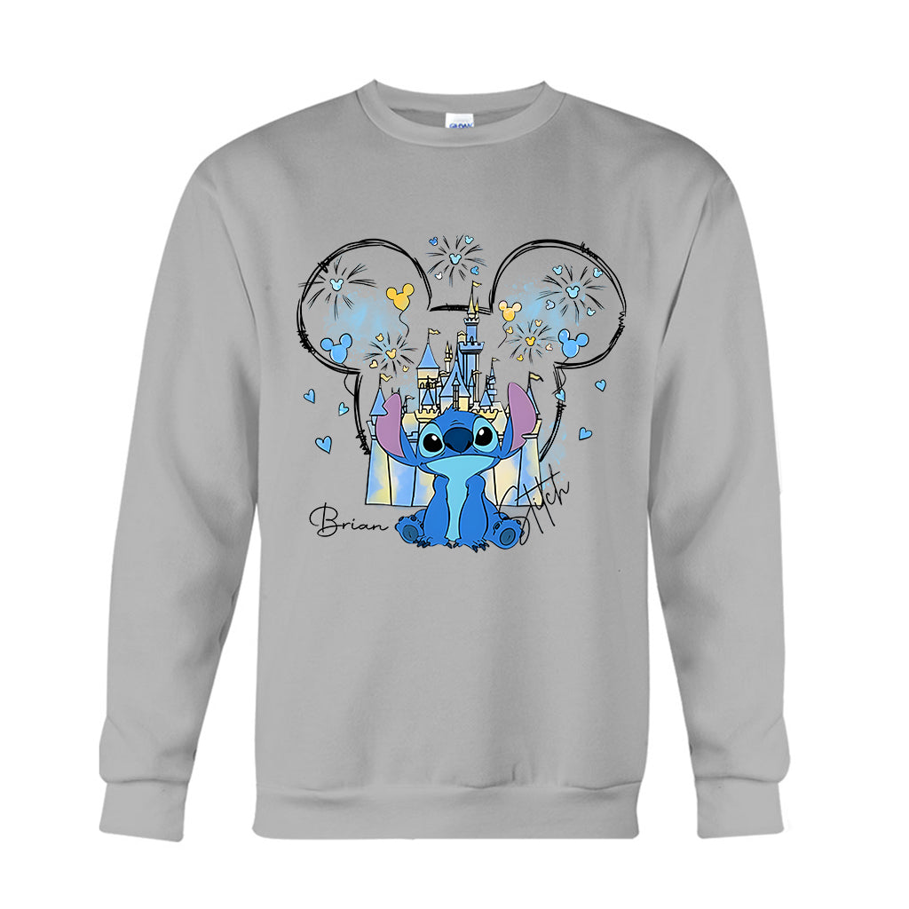Mouse Ear Monster Boy And Girl Bow Angel - Personalized Ohana T-shirt And Hoodie
