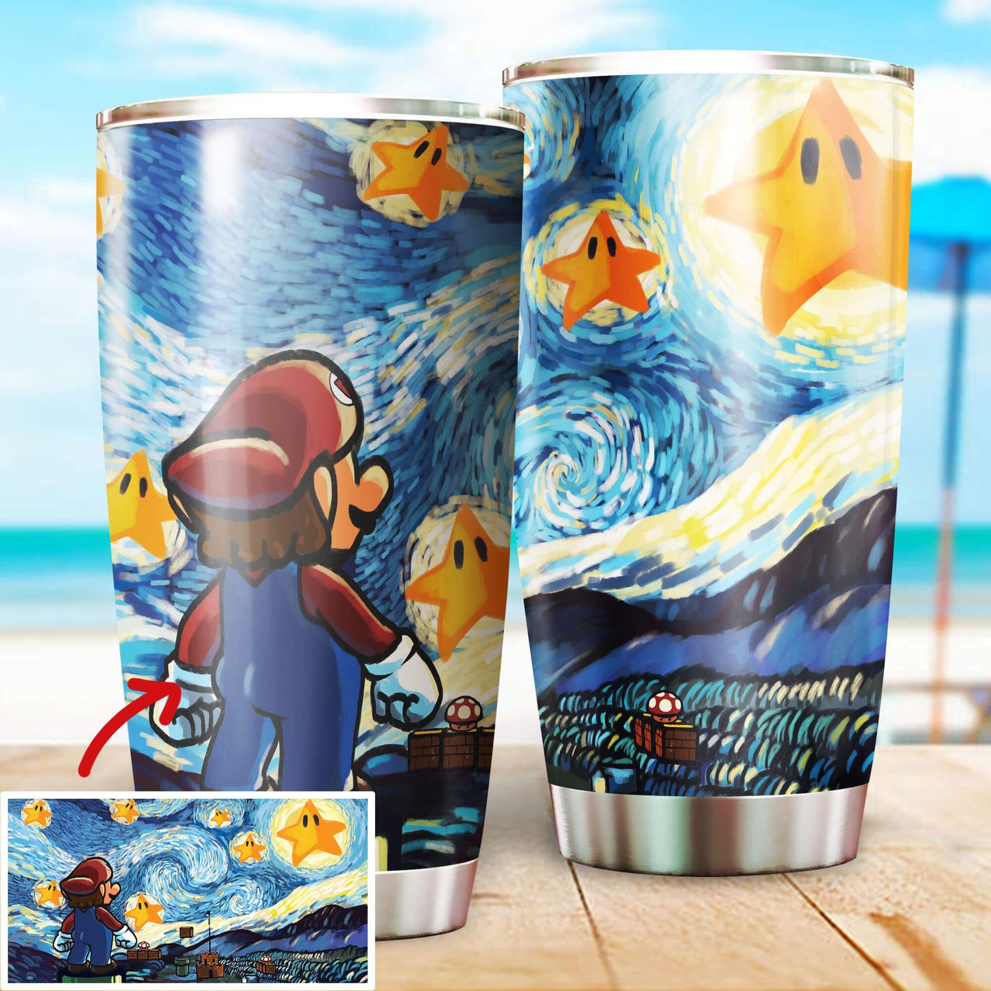 Starry Night Super Plumber Tumbler 0523