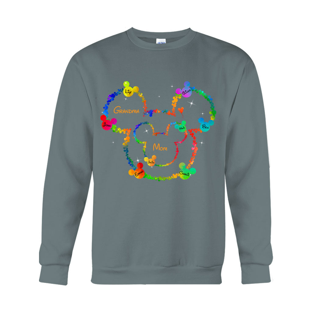 Mom Grandma Love - Personalized Mouse T-shirt And Hoodie