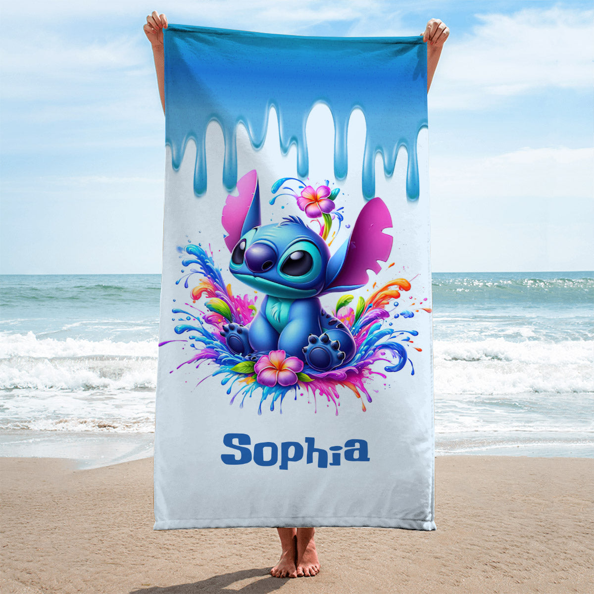 Blue Ohana - Personalized Ohana Beach Towel