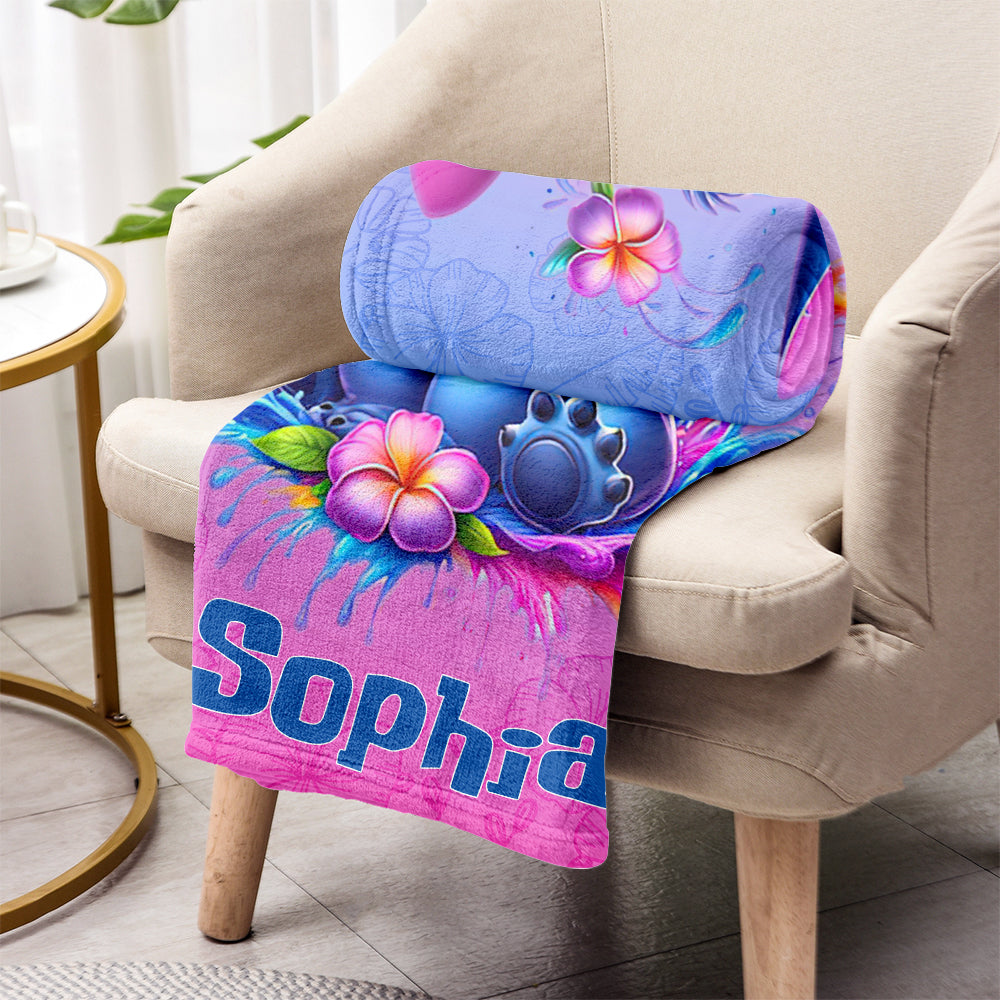 Blue Ohana - Personalized Ohana Blanket