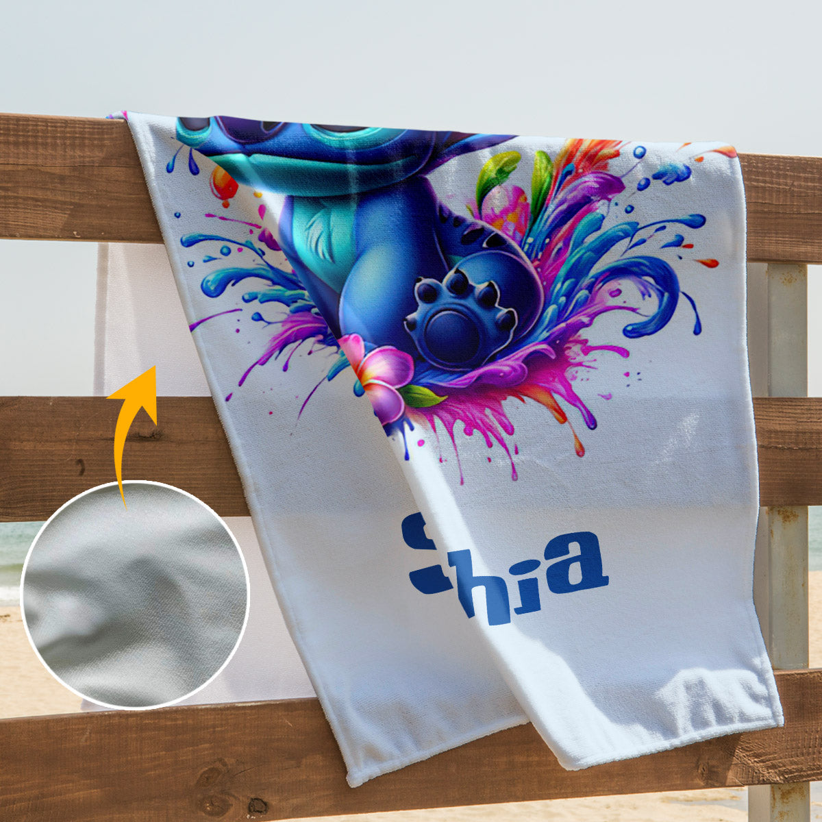 Blue Ohana - Personalized Ohana Beach Towel