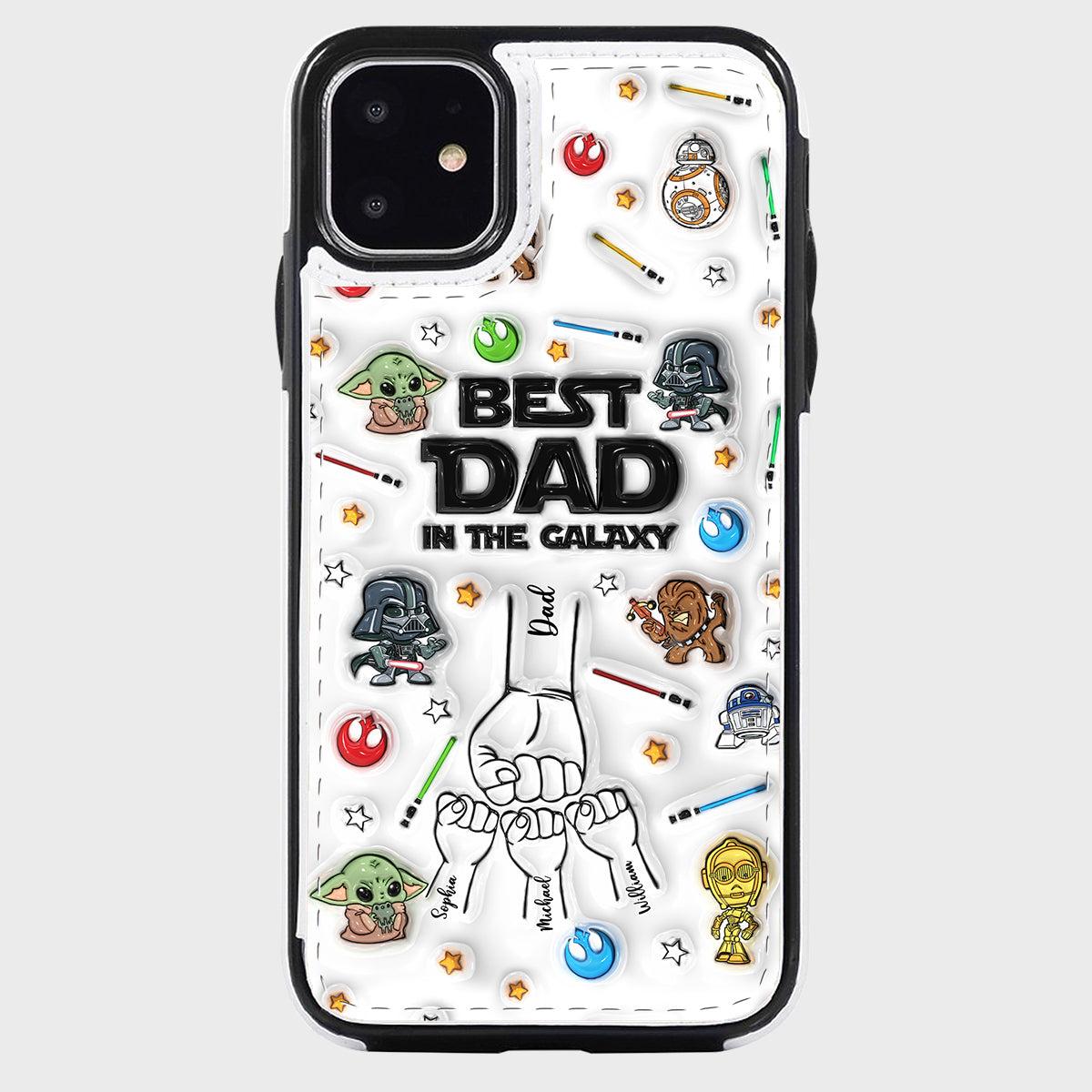Best Dad Ever - Personalized The Force Foldable Wallet Phone Case