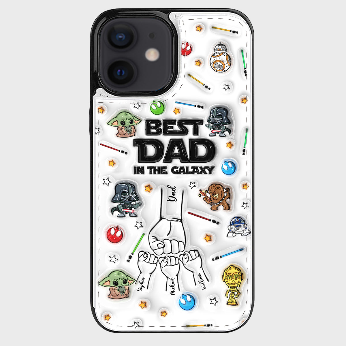 Best Dad Ever - Personalized The Force Foldable Wallet Phone Case