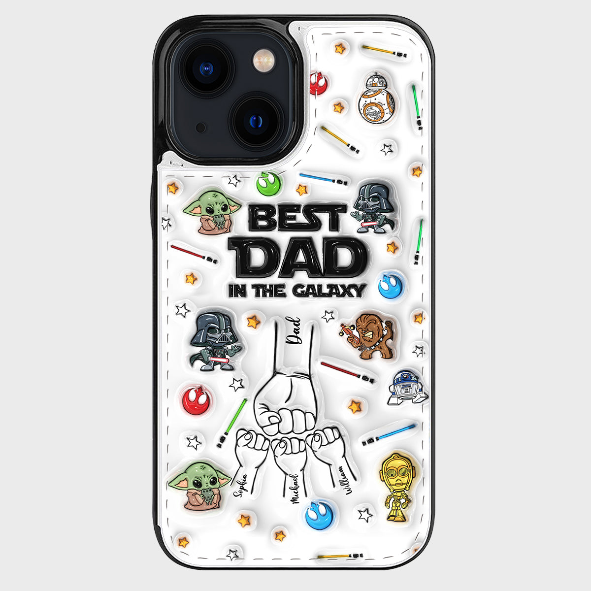 Best Dad Ever - Personalized The Force Foldable Wallet Phone Case