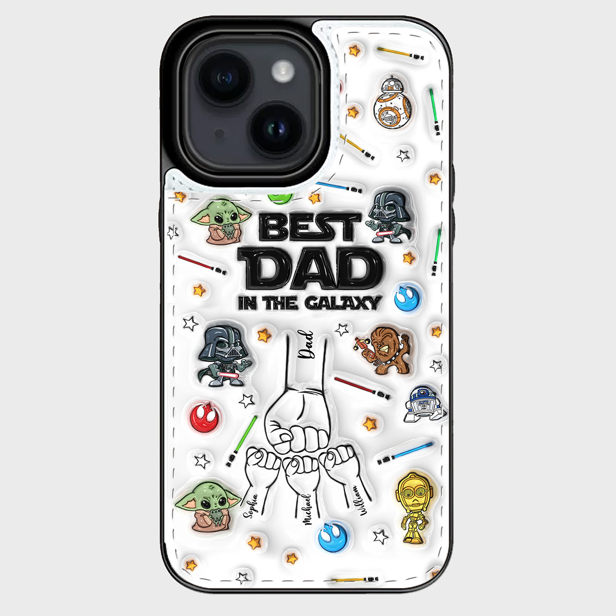 Best Dad Ever - Personalized The Force Foldable Wallet Phone Case