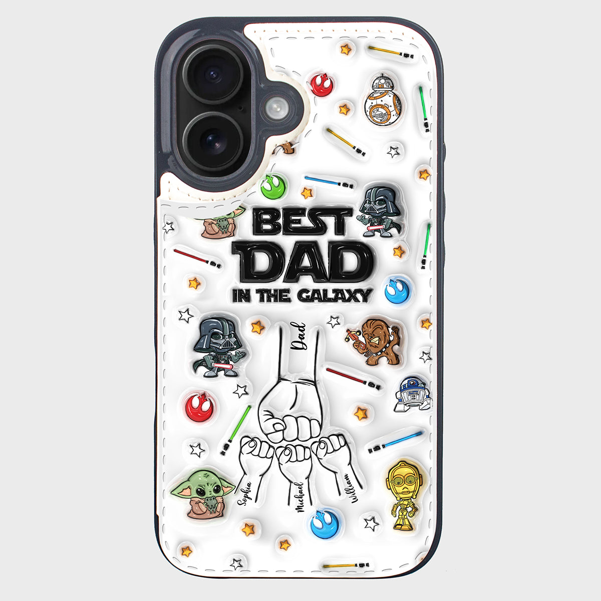 Best Dad Ever - Personalized The Force Foldable Wallet Phone Case