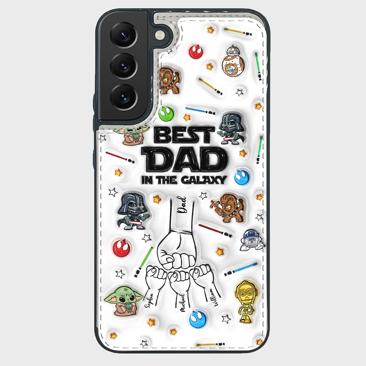 Best Dad Ever - Personalized The Force Foldable Wallet Phone Case